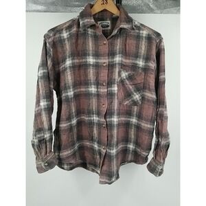 American Blues Womens Flannel Long Sleeve Shirt Medium